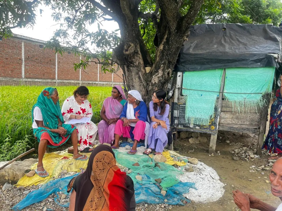 Local women participating in programme discussions
